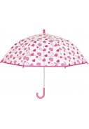 Durchsichtiger Kinderregenschirm mit rosa Herzen von Playshoes 1