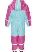 Türkis/rosa Regenoverall mit Fleece-Futter von Playshoes 3