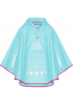 Türkisblauer Kinderregenponcho Pack It von Playshoes