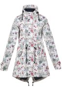 Weiss mit Blumen Damenregenjacke HafenCity® von BMS