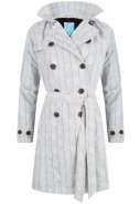 Weiß/schwarzer Trenchcoat Bodille von Happy Rainy Days