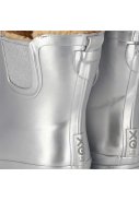Silver Metallic gefütterte Chelsea Damen Gummiregenstiefel  2
