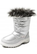 Silberne gefütterte Kinderwinterstiefel/-Snowboot