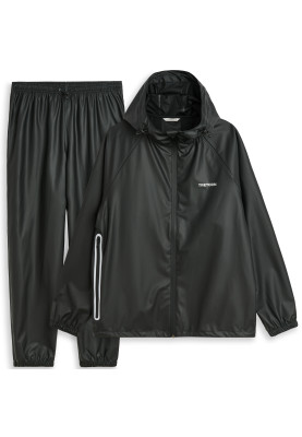 Schwarz atmende Regenanzug Packable Rainbreaker von Tretorn.
