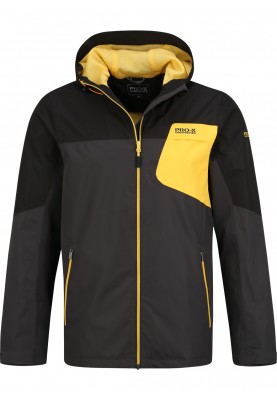 Schwarz/gelbe Herenregenjacke Mason von Pro-X Elements