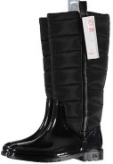 Schwarz gefütterte Fashion Regenstiefel von XQ 2