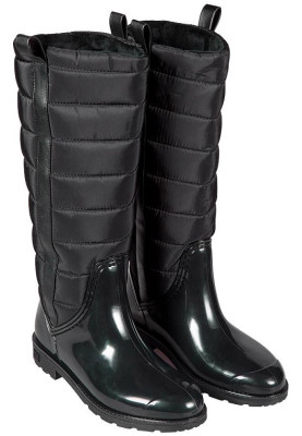 Schwarz gefütterte Fashion Regenstiefel von XQ