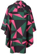 Zwart / grün / rosa Triangulate Regenponcho Danebodil von Danefae 2