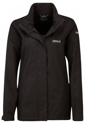 Schwarz-melange Damenregenjacke Naomi von Pro-X Elements