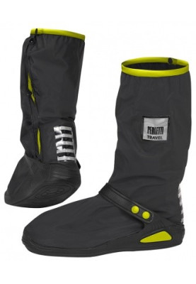 Schwarz mit neon gelbe hoher Regenschuhe/galoschen von Perletti