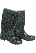 Schwarzer/weißer Damen-Gummistiefel Paisley von XQ Footwear 3