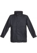 Schwarze atmungsaktive Regenjacke von BMS