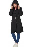 Schwarze lange Regenjacke (Long Coat) Bowie von Happy Rainy Days 2