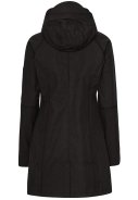 Schwarze Softshell-Regenjacke in Dreiviertellänge von Ilse Jacobsen 2