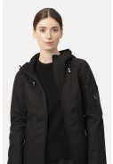 Schwarze Softshell-Regenjacke in Dreiviertellänge von Ilse Jacobsen 3