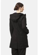 Schwarze Softshell-Regenjacke in Dreiviertellänge von Ilse Jacobsen 4
