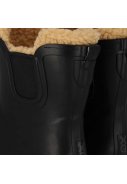 Schwarze gefütterte Chelsea Damen Gummiregenstiefel  2