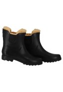 Schwarze gefütterte Chelsea Damen Gummiregenstiefel  3