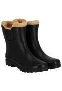 Schwarze gefütterte Chelsea Damen Gummiregenstiefel 
