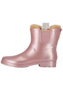 Pink Metallic gefütterte Chelsea Damen Gummiregenstiefel  2