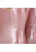 Pink Metallic gefütterte Chelsea Damen Gummiregenstiefel  3