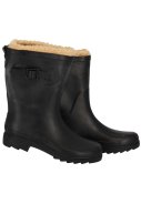 Schwarze gefütterte Damen-Gummiregenstiefel Rubber Rain Boots von XQ 2