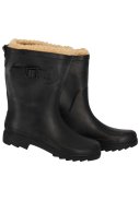 Schwarze gefütterte Damen-Gummiregenstiefel Rubber Rain Boots von XQ 4