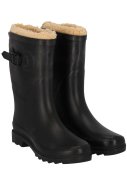 Schwarze gefütterte Damen-Gummiregenstiefel Rubber Rain Boots von XQ