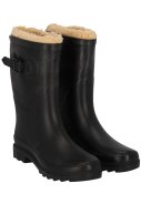 Schwarze gefütterte Damen-Gummiregenstiefel Rubber Rain Boots von XQ 1