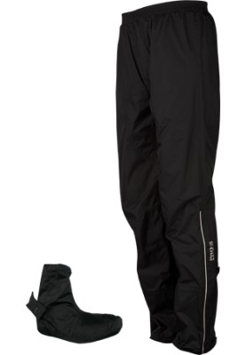 Schwarze Herrenregenhose mit Schuhschutz Lyon von Pro-X Elements