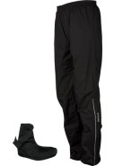 Schwarze Herrenregenhose mit Schuhschutz Lyon von Pro-X Elements 1