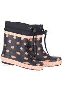 Dunkelblaue Kinder-Gummistiefel Blizzard von XQ Footwear mit Punkten 2