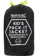 Schwarze Kinderregenjacke Pack It III von Regatta 5