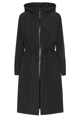 Schwarzer Lange Damen Winterjacke Thermy Long Ilse Jacobsen