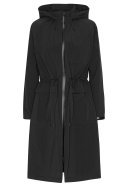 Schwarzer Lange Damen Winterjacke Thermy Long Ilse Jacobsen