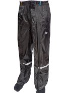 Schwarze Leichtgewichtig Regenhose mit durchgehendem Reißverschluss von Hello Rain 1