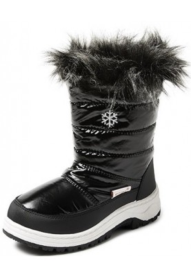 Schwarze gefütterte Kinderwinterstiefel/-Snowboot