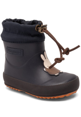Schwarze Miffy Gummistiefel "Thermo Baby" von Bisgaard
