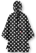 Schwarz mit weißen Punkten.Regenponcho  von Reisenthel 1