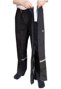 Schwarze Regenhose mit durchgehendem Reißverschluss von Hello Rain 2