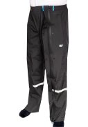 Schwarze Regenhose mit durchgehendem Reißverschluss von Hello Rain