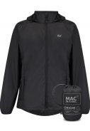 Schwarze (jet black) leichtgewichtige Regenjacke von Mac in a Sac