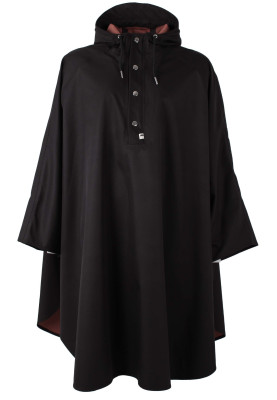 Schwarzer Regenponcho Danerain Poncho von Danefae