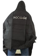 Schwarzer Regenponcho Fahrrad von Hooodie 4