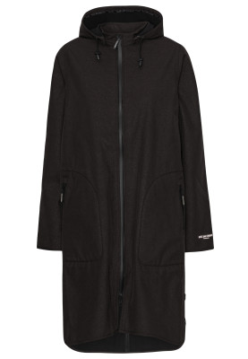 Schwarze softshell A-Linien-Regenmantel von Ilse Jacobsen