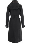 Schwarze Urban outdoor lange Damenregenjacke/Trenchcoat von AGU 10