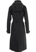 Schwarze Urban outdoor lange Damenregenjacke/Trenchcoat von AGU 2