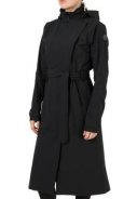 Schwarze Urban outdoor lange Damenregenjacke/Trenchcoat von AGU 9