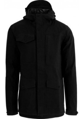 Schwarze Urban Outdoor pocket Herrenregenjacke von AGU