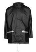 Schwarze Regenjacke Microflex mit Reflektoren von Lyngsoe 